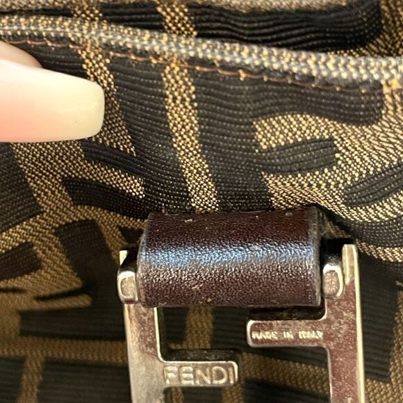 FENDI ZUCCA Print LARGE Vintage Twin Tote - Picture 8 of 16